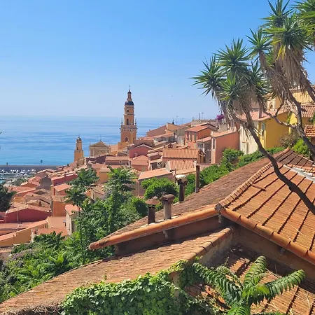 Au Nid D'Azur, Heart Of Iconic Old Town With Sea View مينتون